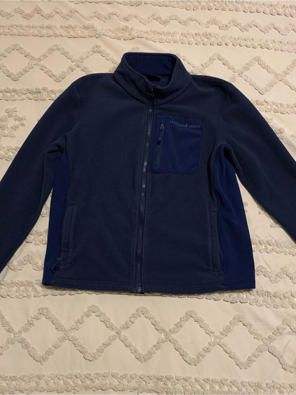 Vineyard Vines Navy Full-Zip Fleece Jacket